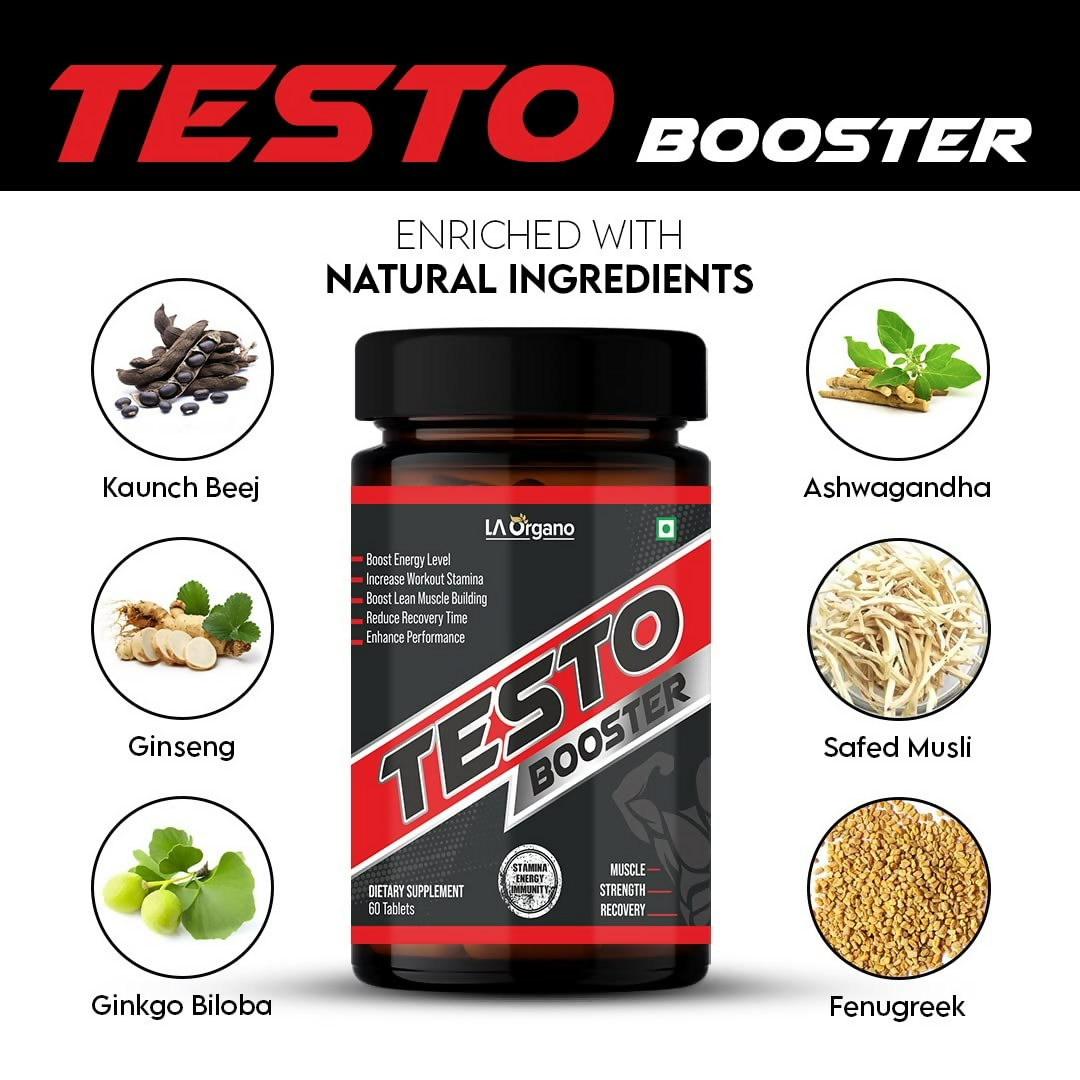 LA Organo Testo Booster Tablets | Grocsy