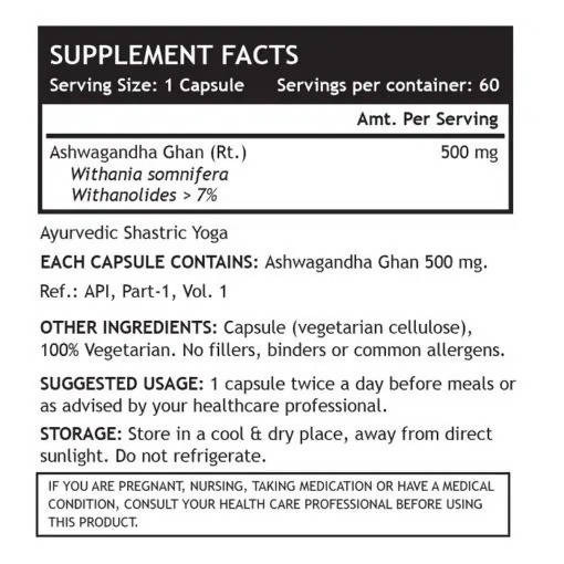 Inlife Ashwagandha Ghan Capsules | Grocsy