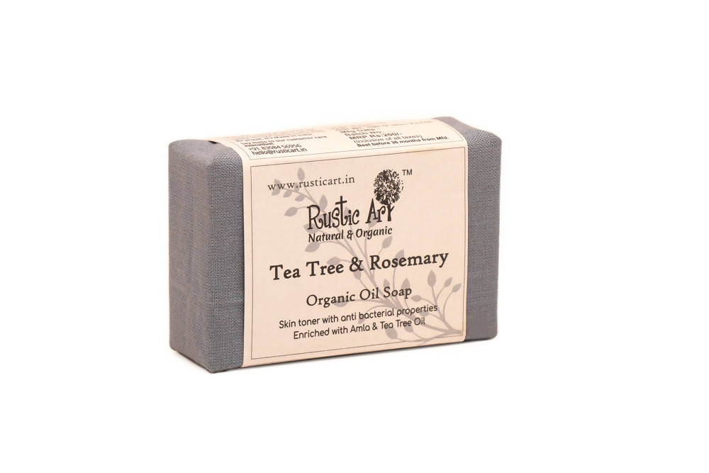 Rustic Art Tea Tree and Rosemary Organic Oil Soap | Grocsy