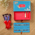 American Diamond Rakhi Set & Snickers Chocolates | Grocsy