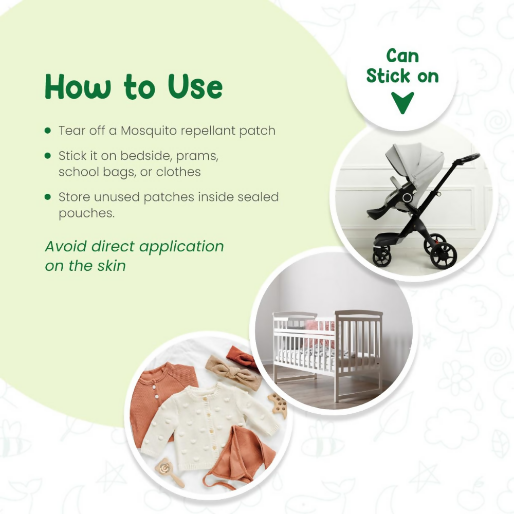 Mother Sparsh Baby Mosquito Repellent Patches Waterproof | Grocsy