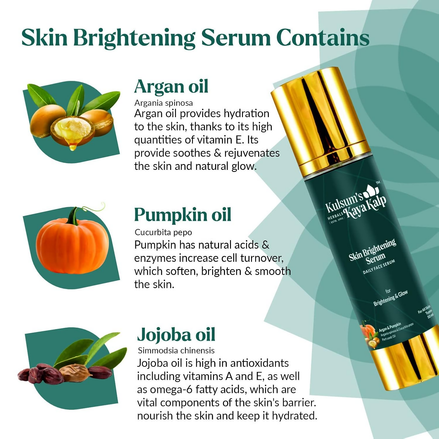Kulsum's Kaya Kalp Skin Brightening Serum For Achieving A Radiant & Even Skin Tone | Grocsy