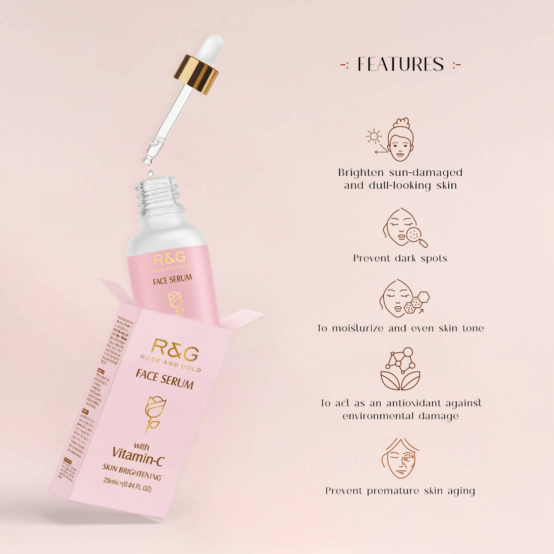 Vasu Healthcare R&G Vitamin C Face Serum | Grocsy
