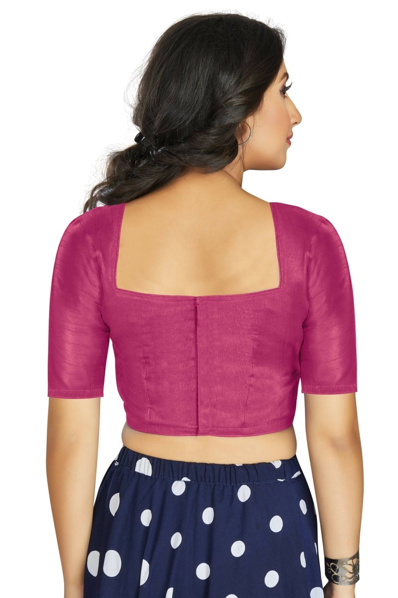 Aastha Fashion Women's Pink Art Silk Designer Traditional Readymade Blouse | Grocsy