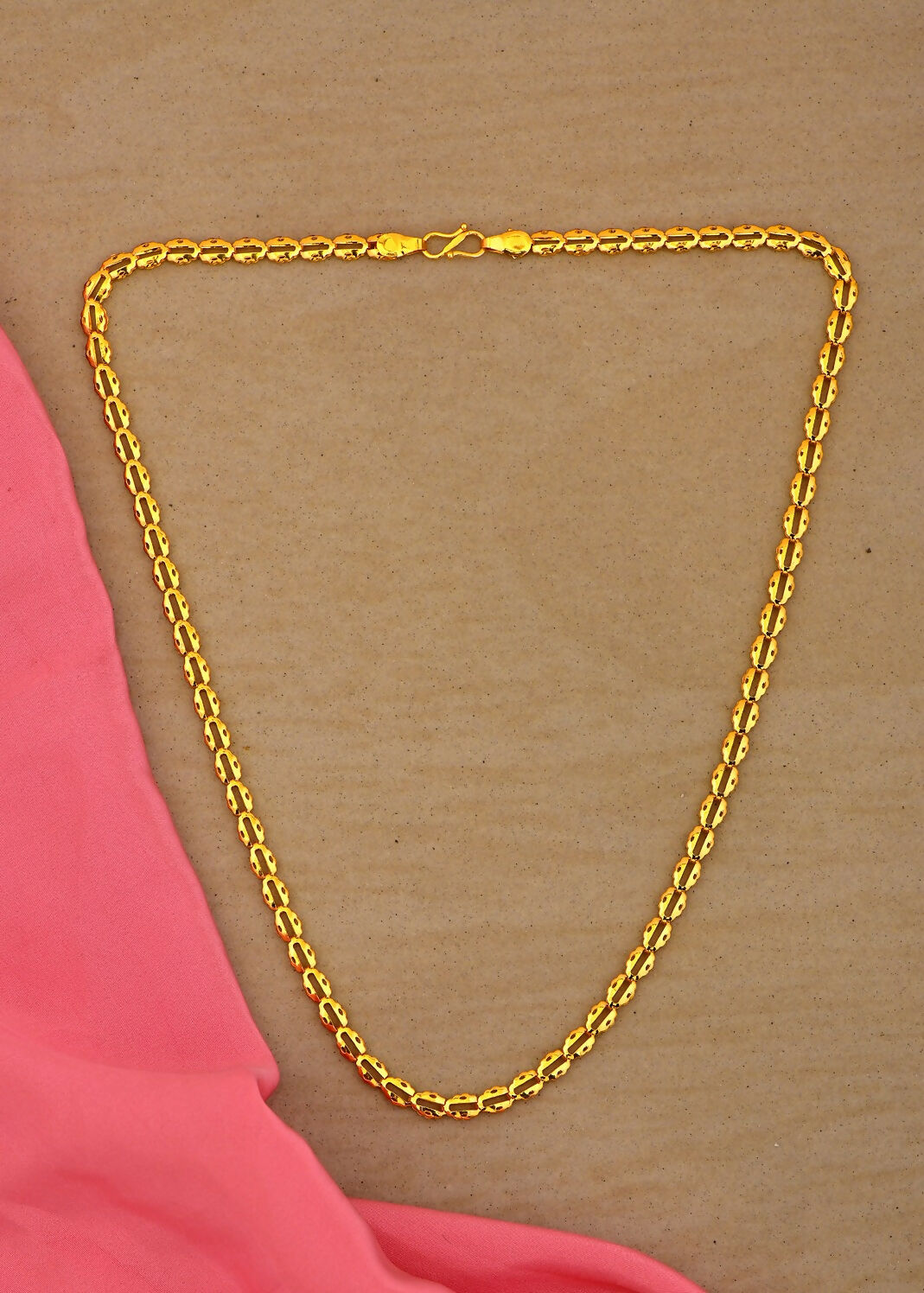 Joban Fashion Women Brass Golden Neck-Chain | Grocsy