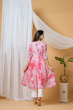 Joban Fashion Pink Tie & Dye Kurta Pant Set | Grocsy