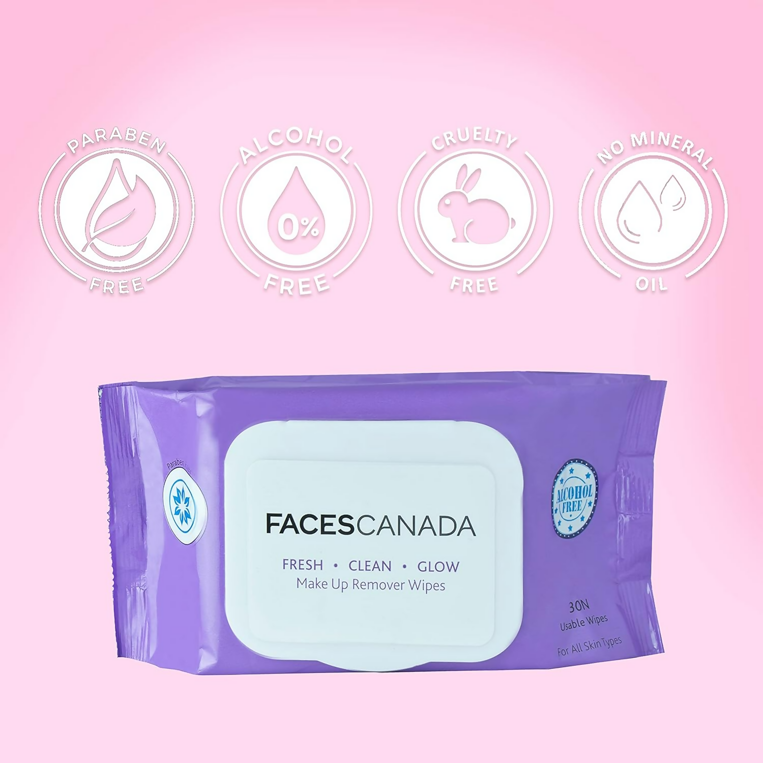 Faces Canada Fresh Clean Glow Makeup Remover Face Wipes | Grocsy