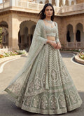 Lehenga Mart Grey Georget Designer Bollywood Style Wedding Wear Lehenga Choli | Grocsy
