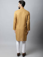 Even Apparels Brown Color Pure Cotton Men's Kurta With Band Collar (SLD1177) | Grocsy