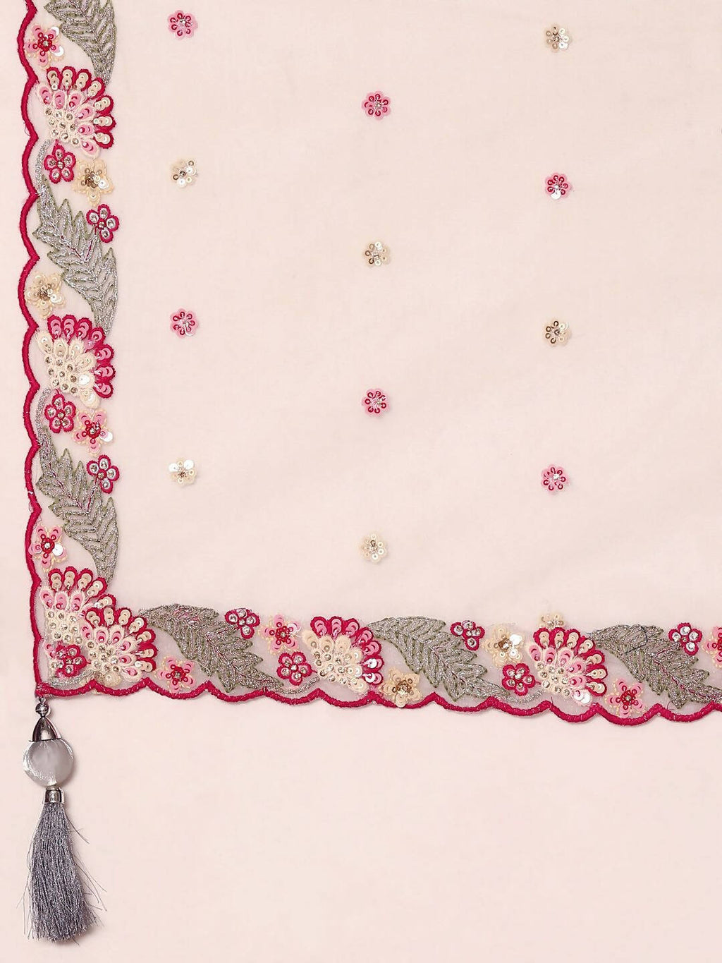House of Panchhi Grey Organza Sequins and Zarkan embroidery Lehenga choli & Dupatta | Grocsy