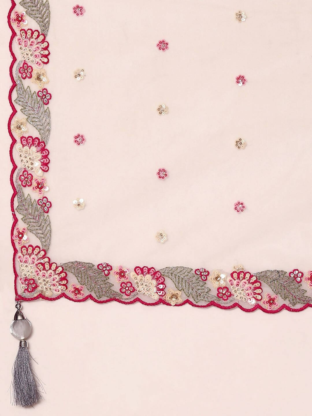 House of Panchhi Grey Organza Sequins and Zarkan embroidery Lehenga choli & Dupatta | Grocsy