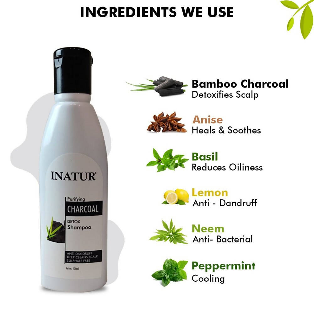 Inatur Purifying Charcoal Detox Shampoo | Grocsy