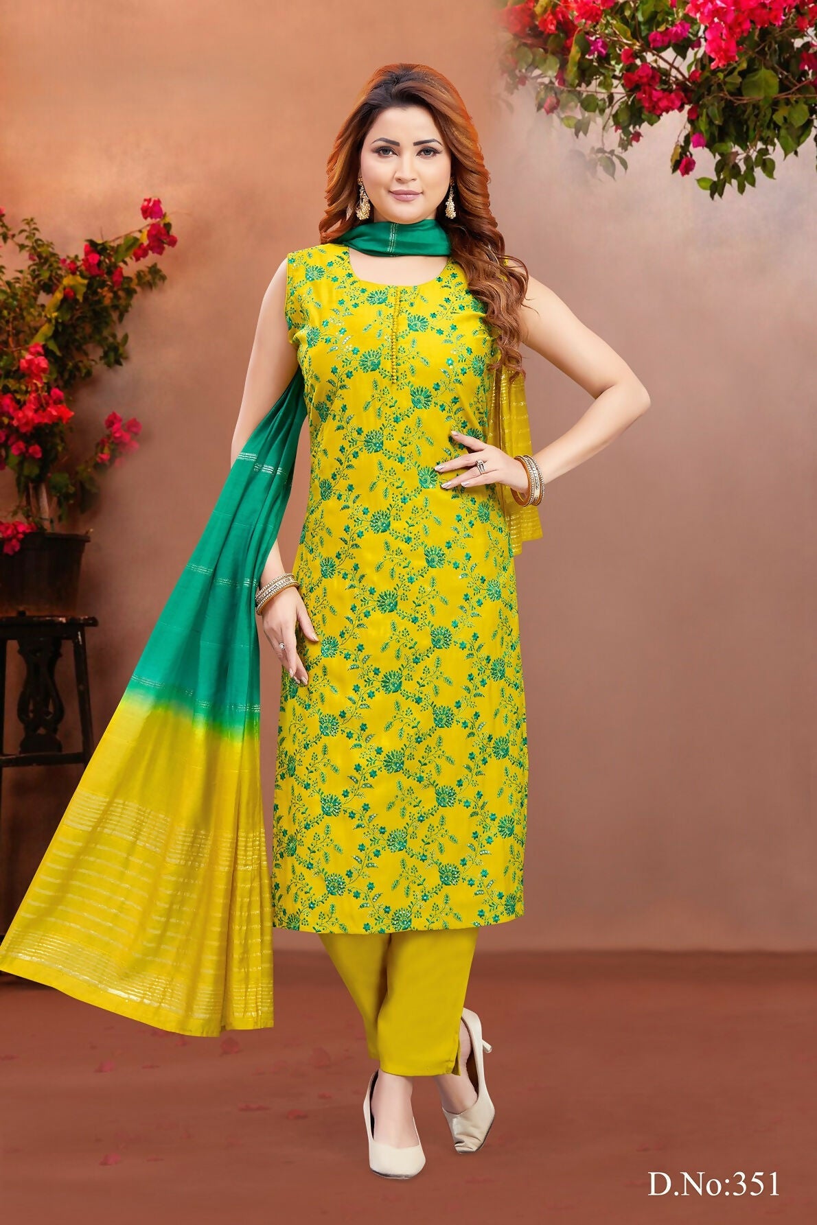 Joban Fashion Women Soft Silk Lemon Round Neck Emroidery Kurta Set | Grocsy