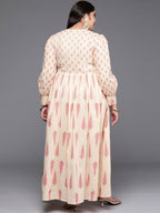 Ahalyaa Women's Traditional wear Ethnic Dress - Tan | Grocsy