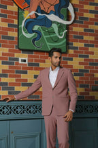 Vienna Mauve Blazer Set – 4-Way Stretch Tailored Suit For Men | Wedding & Party Wear by Hilo Design | Grocsy