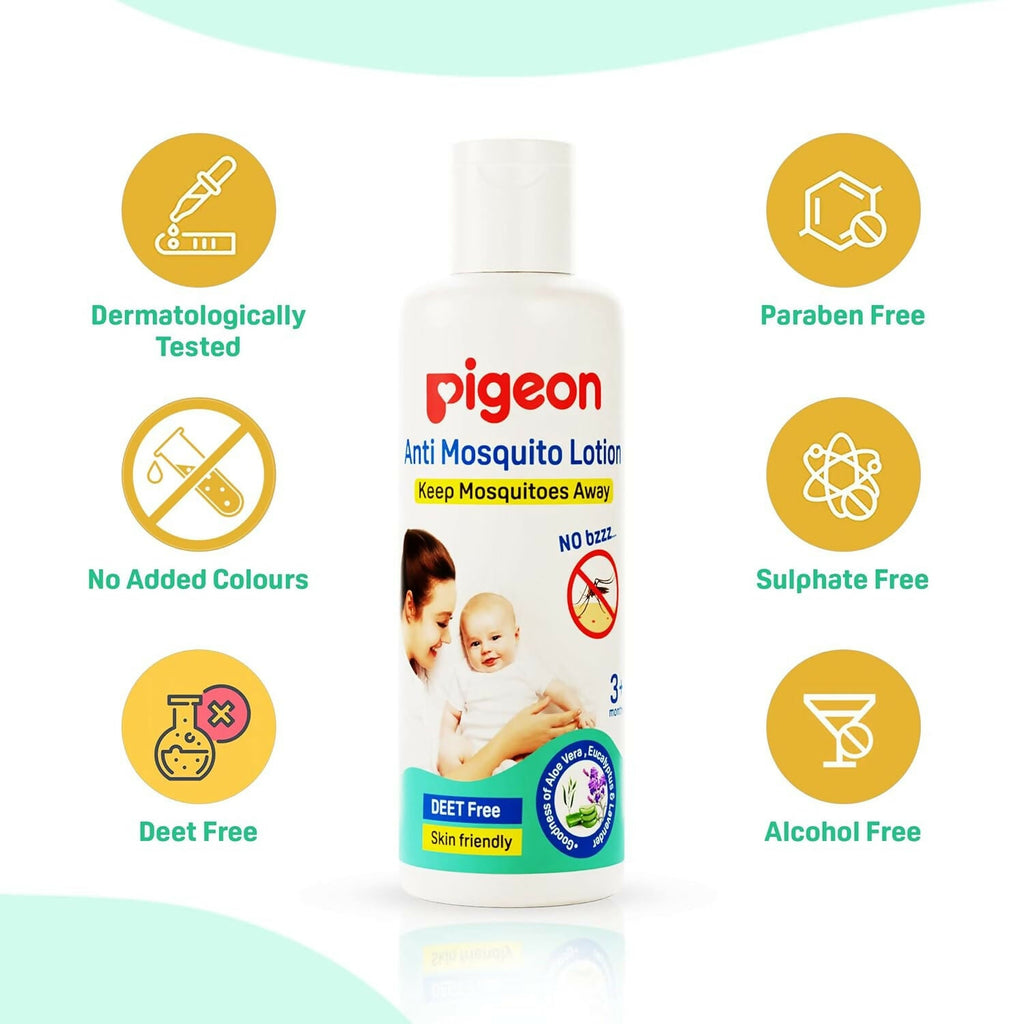 Pigeon Natural Anti Mosquito Body Lotion for Babies, Keep Mosquitoes Away | Grocsy