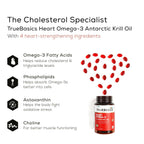 TrueBasics Heart Omega 3 Antarctic Krill Oil Capsules | Grocsy