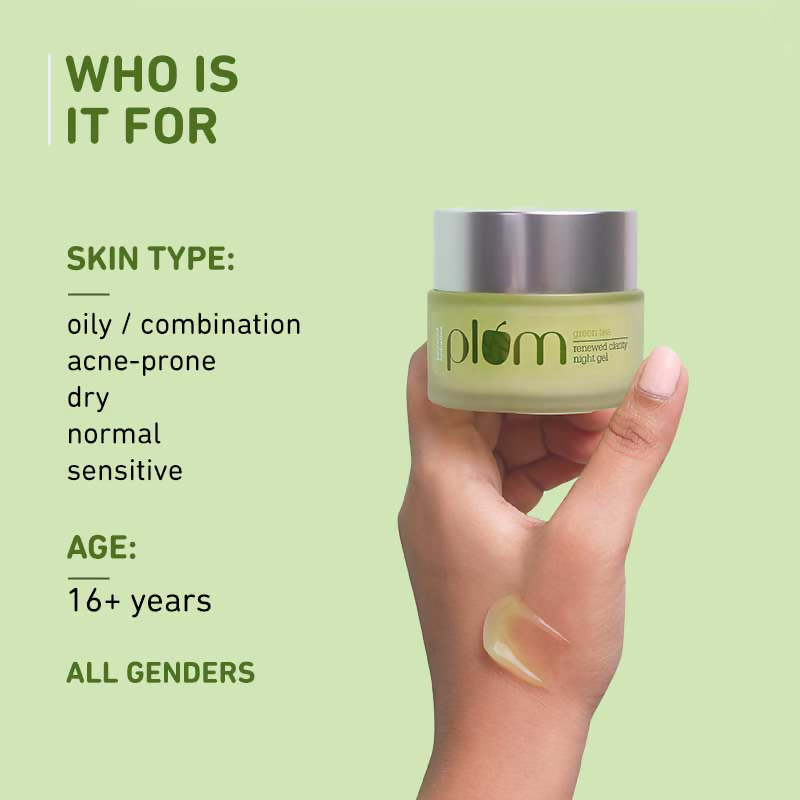 Plum Green Tea Night Gel Cream | Grocsy