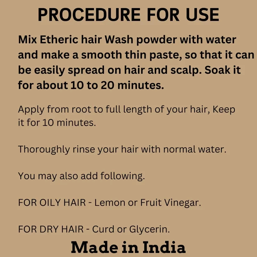 Etheric Herbal Hair Wash & Conditioner – Natural Hair Cleanser for Healthy Hair | Grocsy