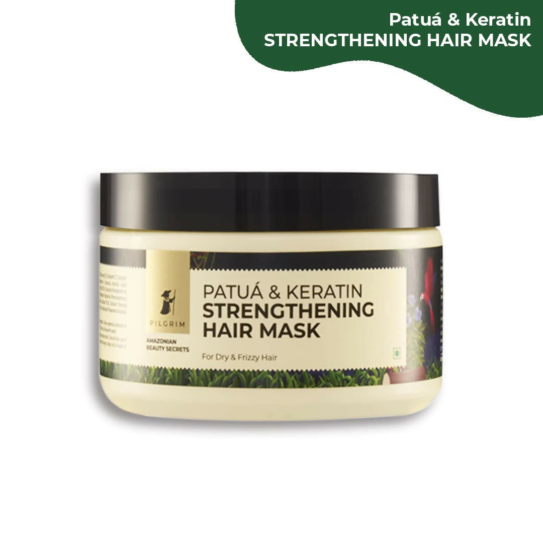 Pilgrim Amazonian Patua & Keratin Strengthening Hair Mask For Dry & Frizzy Hair With Sacha Inchi | Grocsy