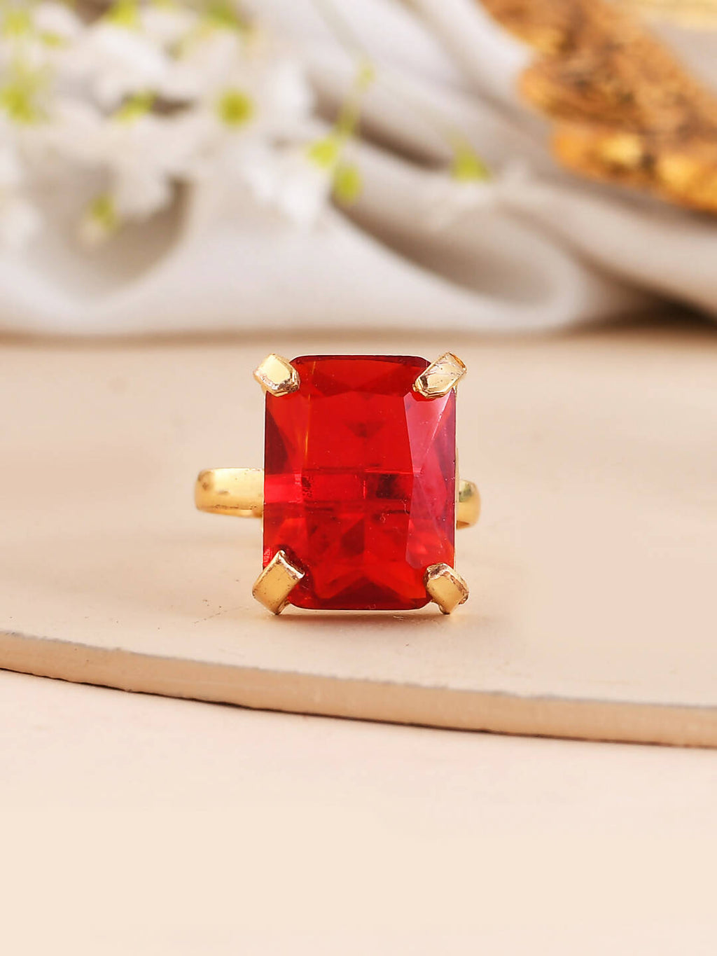 VOJ Women Gold Color stainless steel Ring | Grocsy