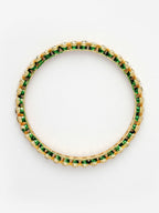 NVR Women's Set Of 4 Gold-Polished Kundan-Studded Traditional Bangles | Grocsy