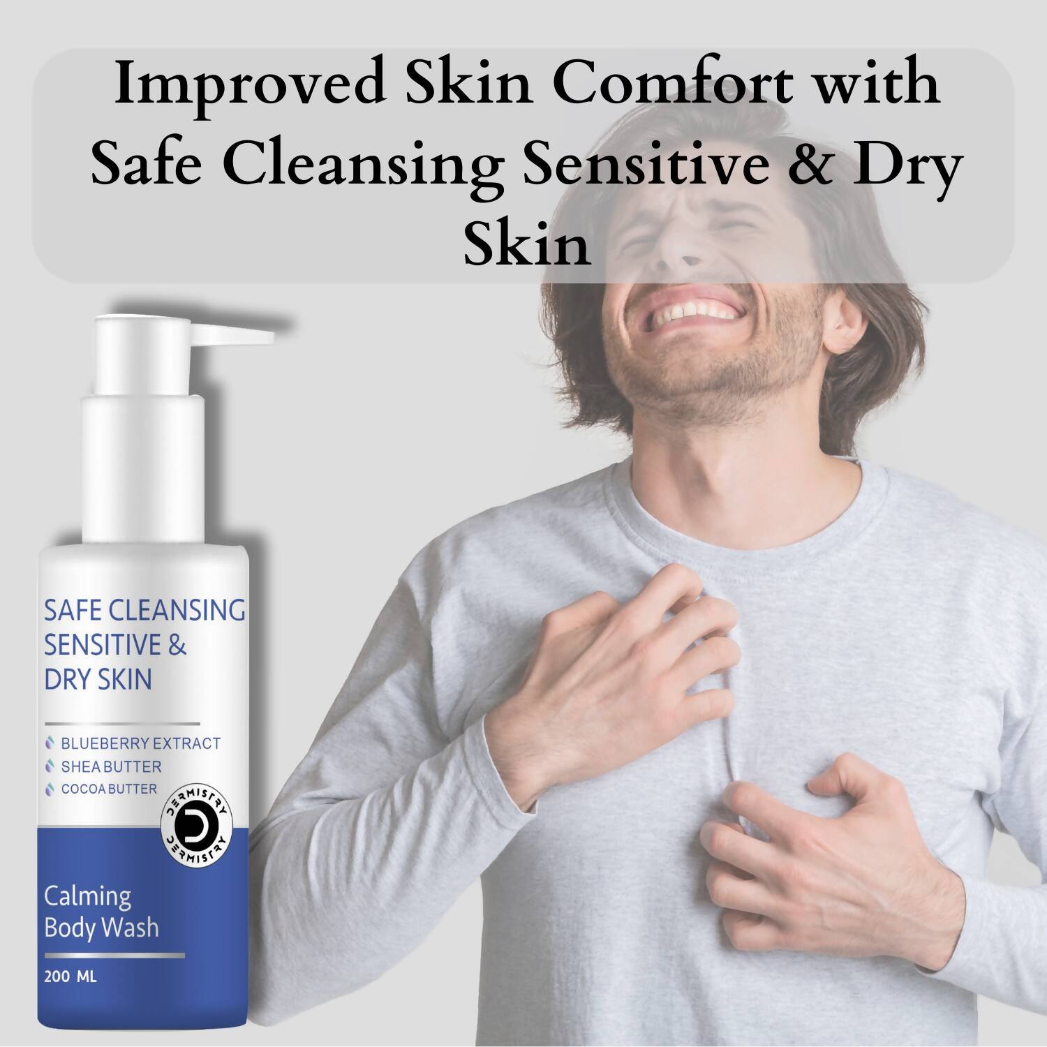 Dermistry Calming Body Wash & Calming Soothening Body Milk Lotion | Grocsy