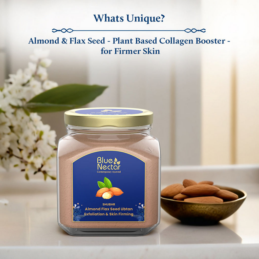Blue Nectar Almond and Flax Seed Ubtan Face Mask | Grocsy