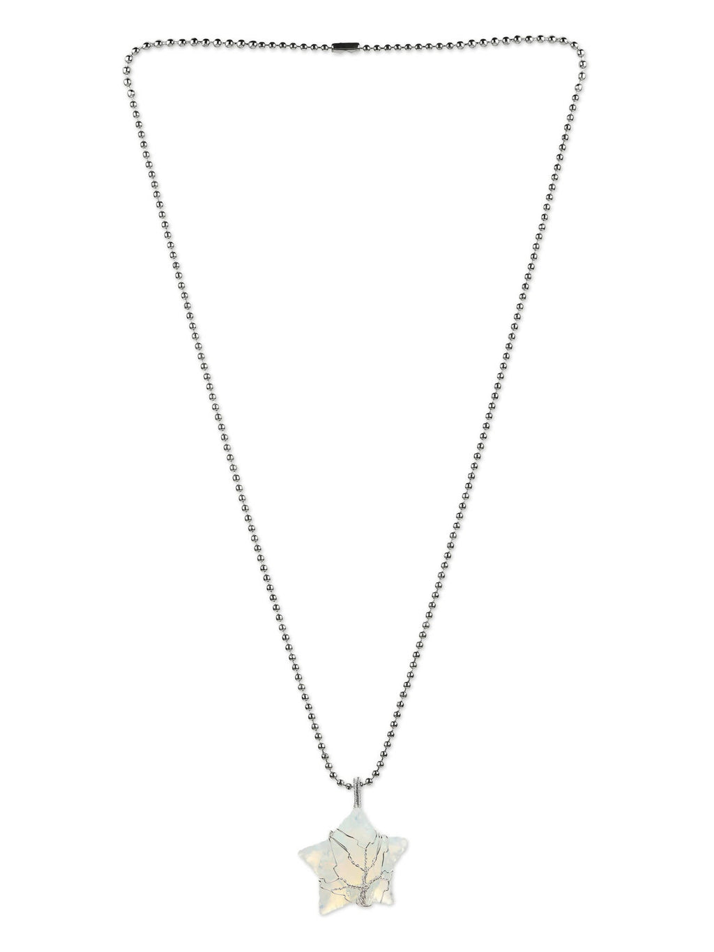 Women's Silver-Toned Blue Silver-Plated Handcrafted Chain - Ruby Raang | Grocsy