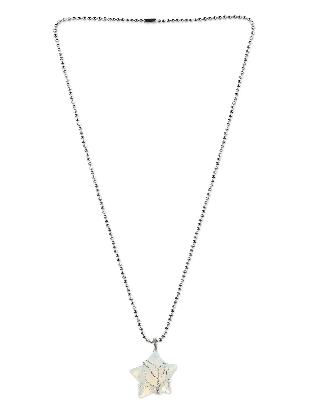 Women's Silver-Toned Blue Silver-Plated Handcrafted Chain - Ruby Raang | Grocsy