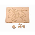 Kraftsman English Alphabets Wooden Jigsaw Puzzles Elephant Shape Puzzle | Color Kit Included | Grocsy