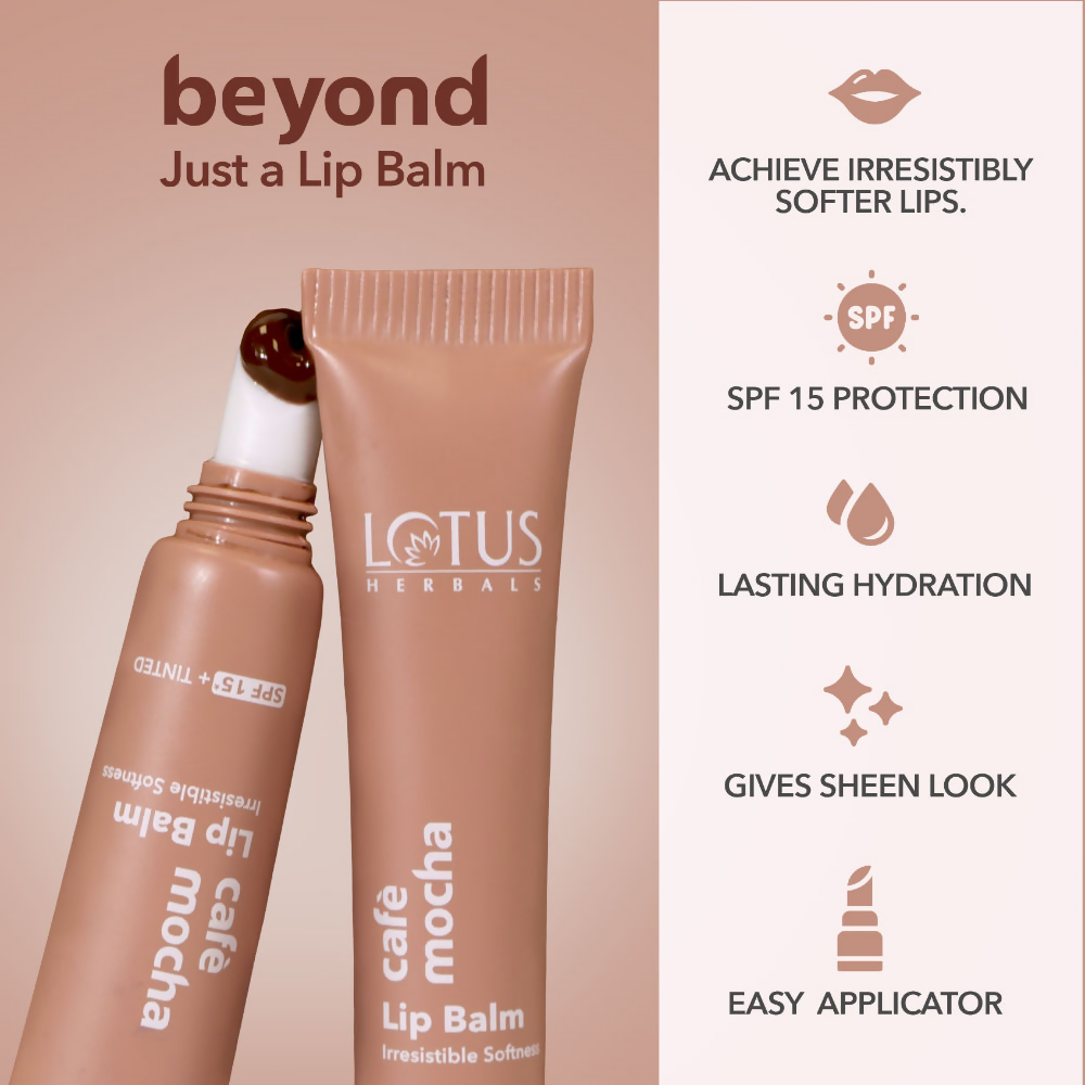 Lotus Herbals Lip Balm With SPF 15 - Cafe Mocha | Grocsy