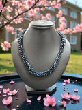 Inhanns Noor-E-Jalwa – Handmade Crystal Bead Necklace -Adjustable - Navy Blue | Grocsy