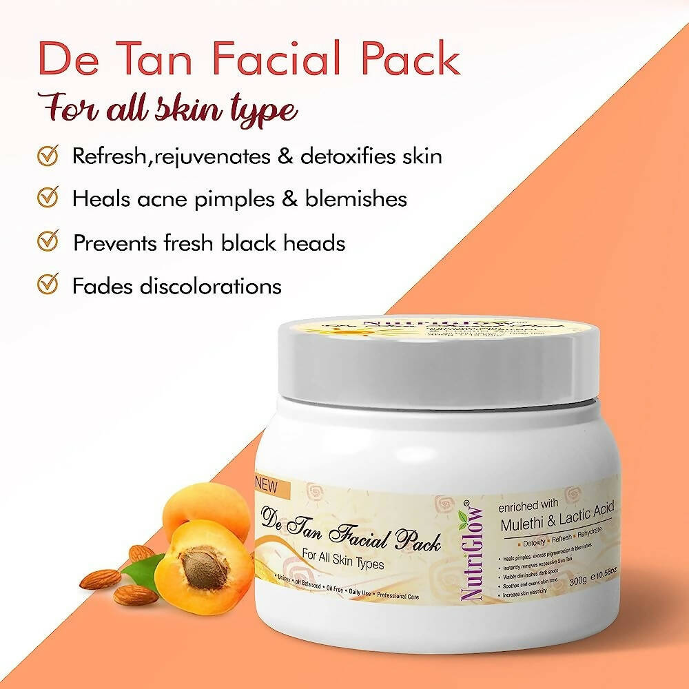NutriGlow De Tan Facial Pack | Grocsy