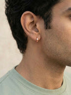 NVR Men's Set of 3 Multicolour Hoop Earrings | Grocsy