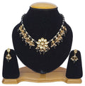 Joban Fashion Black kundan work Necklace Set | Grocsy