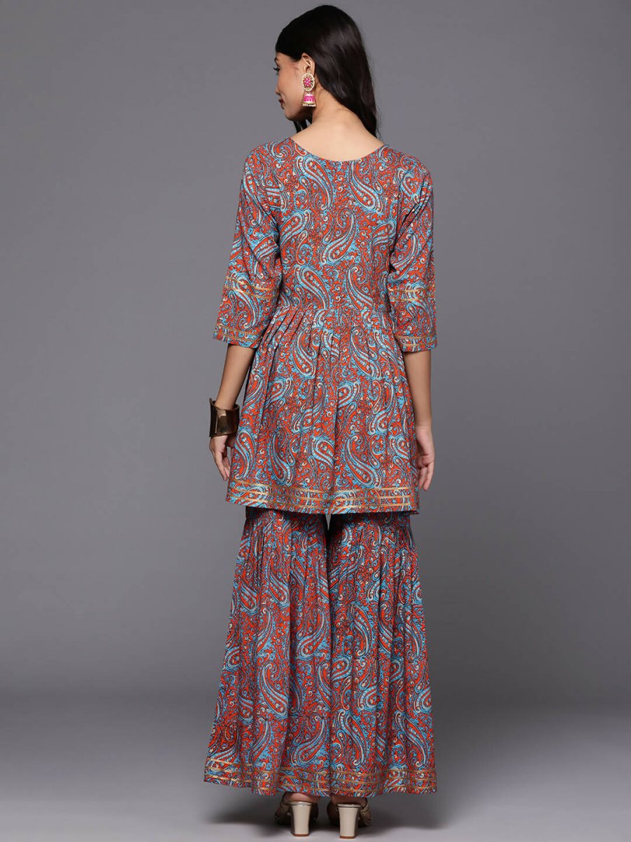 Ahalyaa Women's Traditional Wear Co-ods - Teal Blue | Grocsy