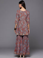 Ahalyaa Women's Traditional Wear Co-ods - Teal Blue | Grocsy