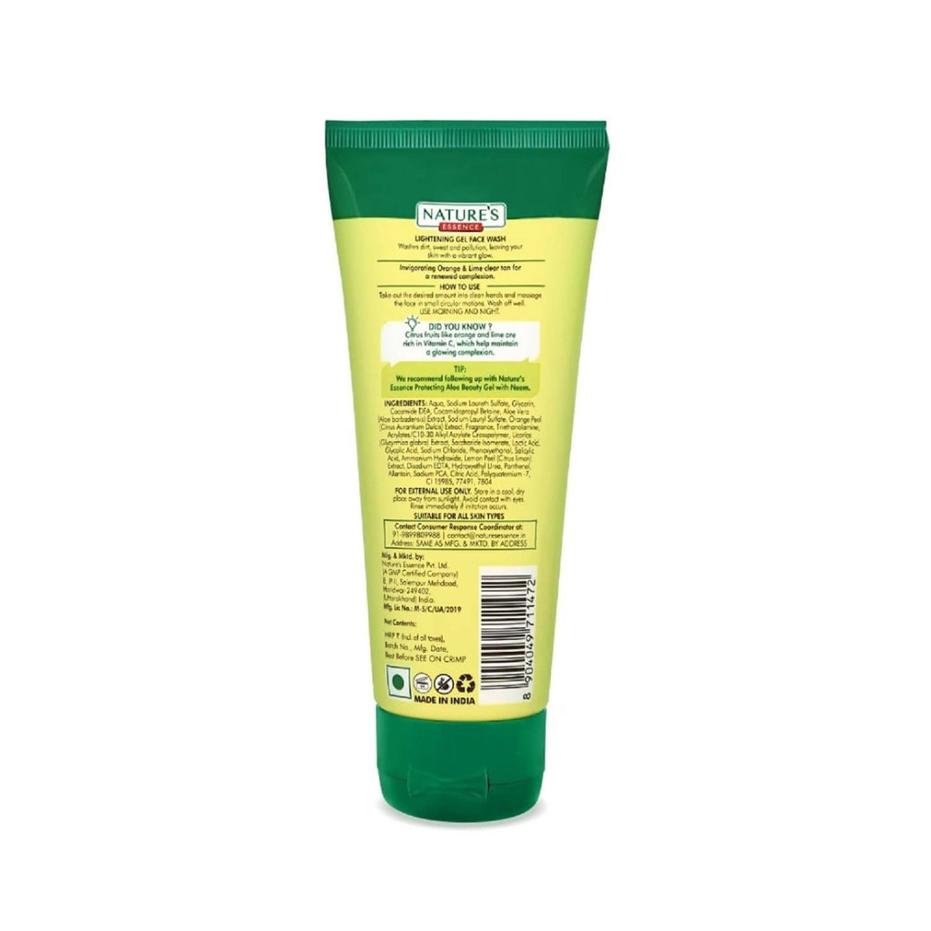 Nature's Essence Lightening Gel Face Wash (Orange & Lime) | Grocsy