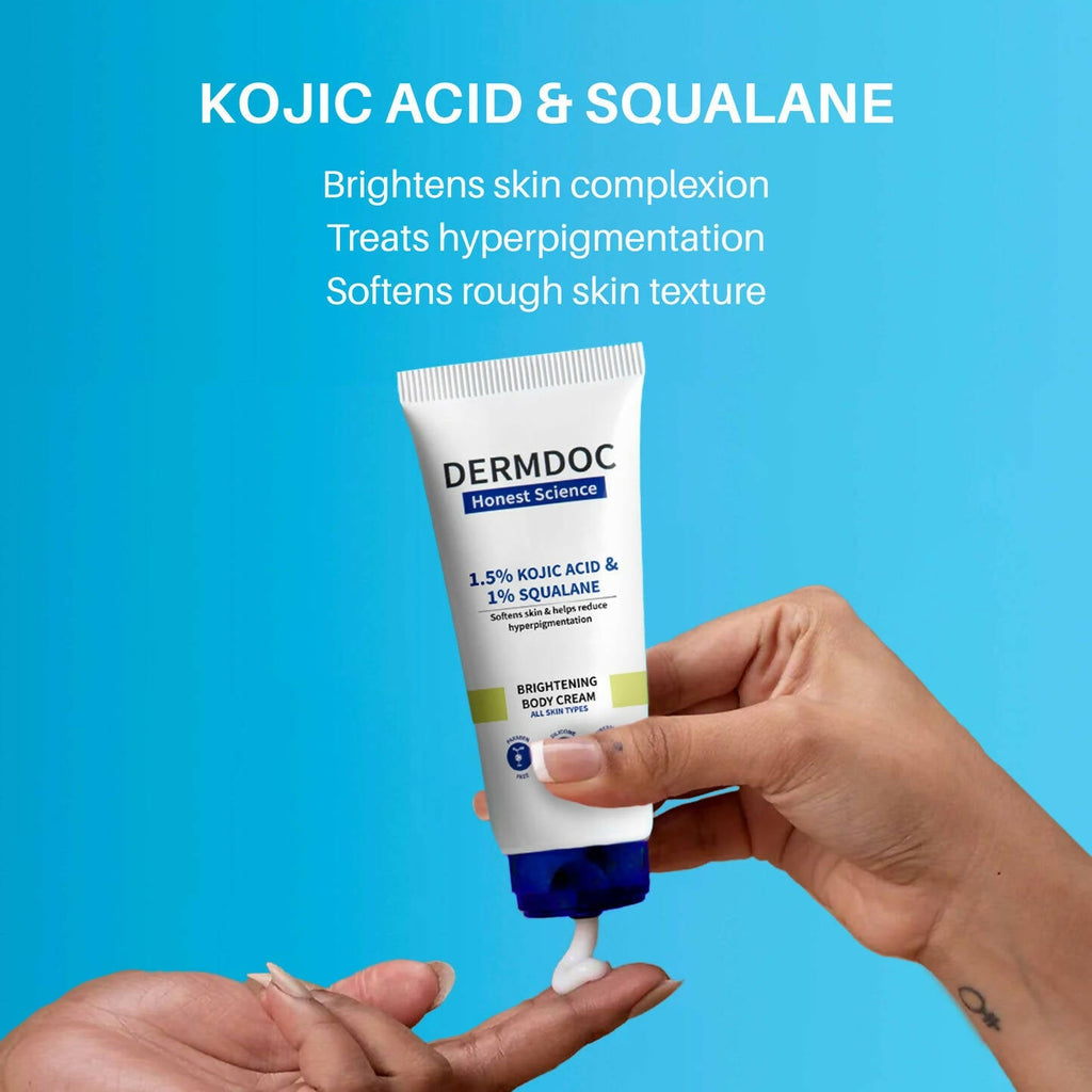 Dermdoc 1.5% Kojic Acid & 1% Squalene Brightening Body Cream | Grocsy