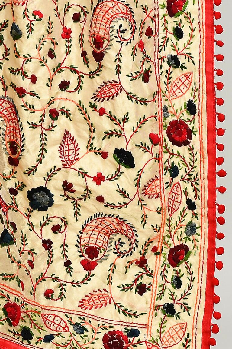 Joban Fashion Multi Color Cotton Embroidery Work Phulkari Dupatta | Grocsy