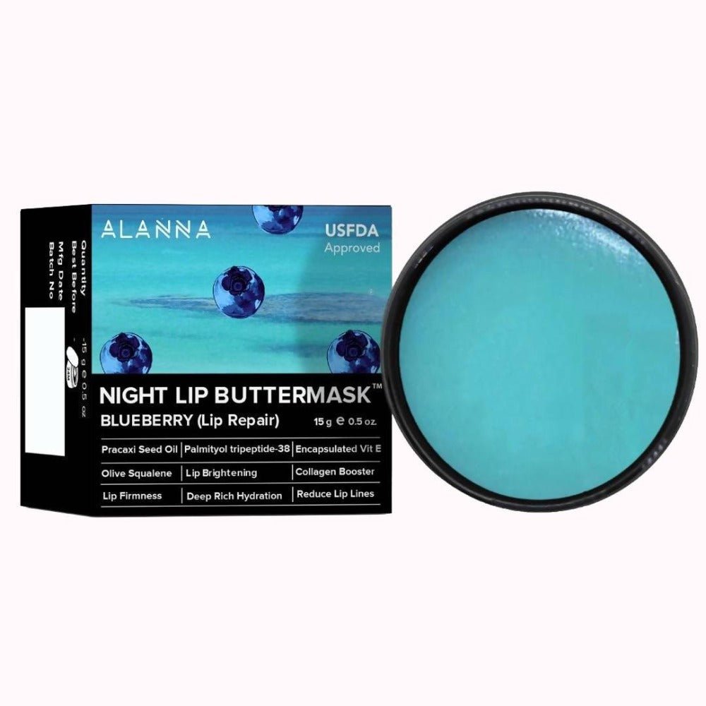 Alanna Night Lip Buttermask Blueberry - Lip Repair | Grocsy