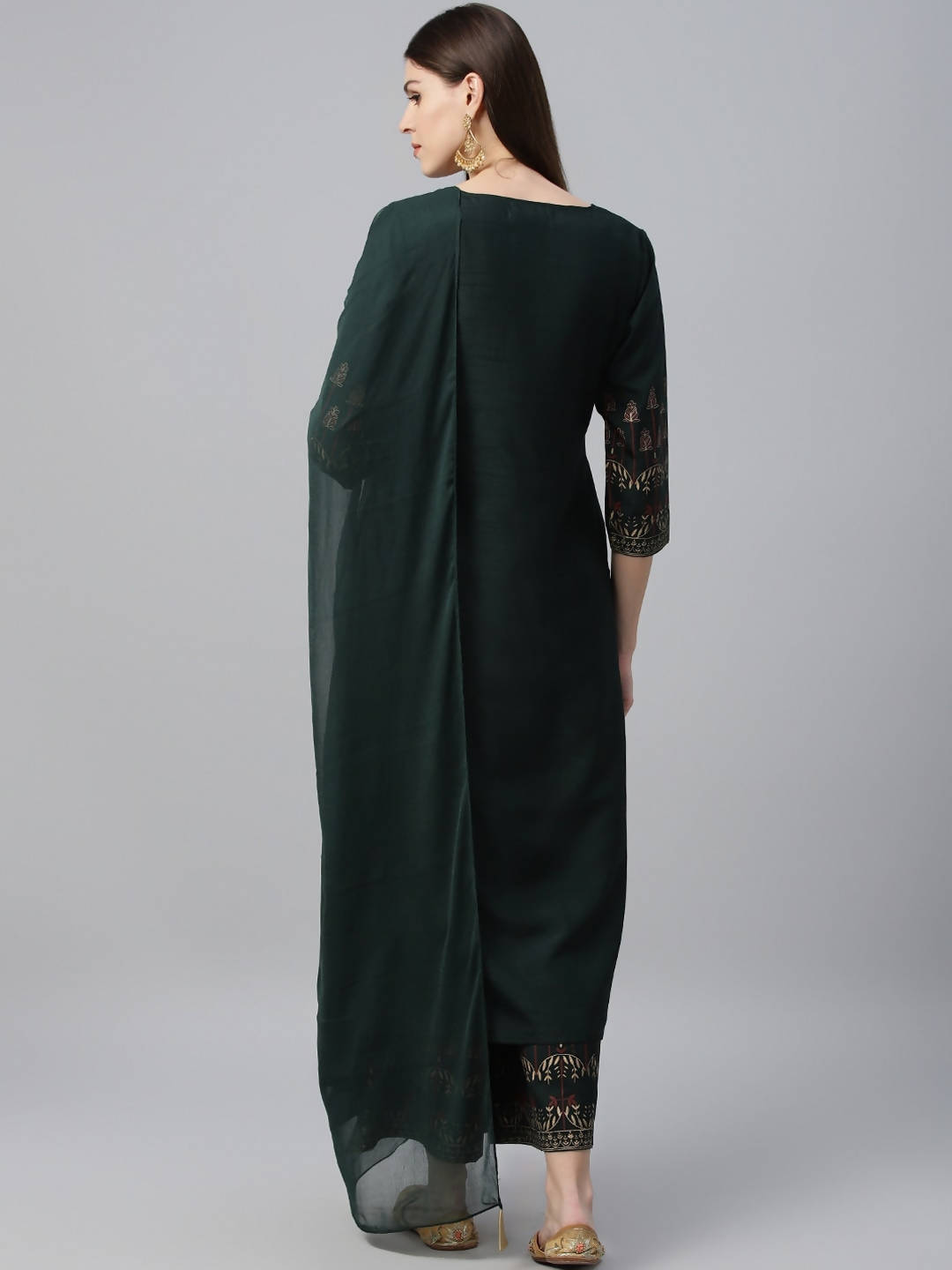 Cheera Printed Kurta Palazzo With Dupatta Set (CH117KPD) | Grocsy