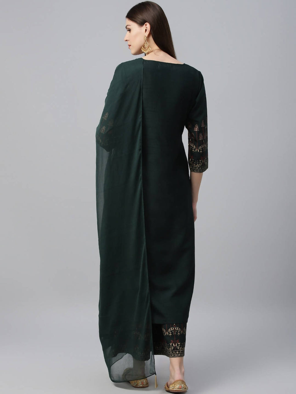 Cheera Printed Kurta Palazzo With Dupatta Set (CH117KPD) | Grocsy