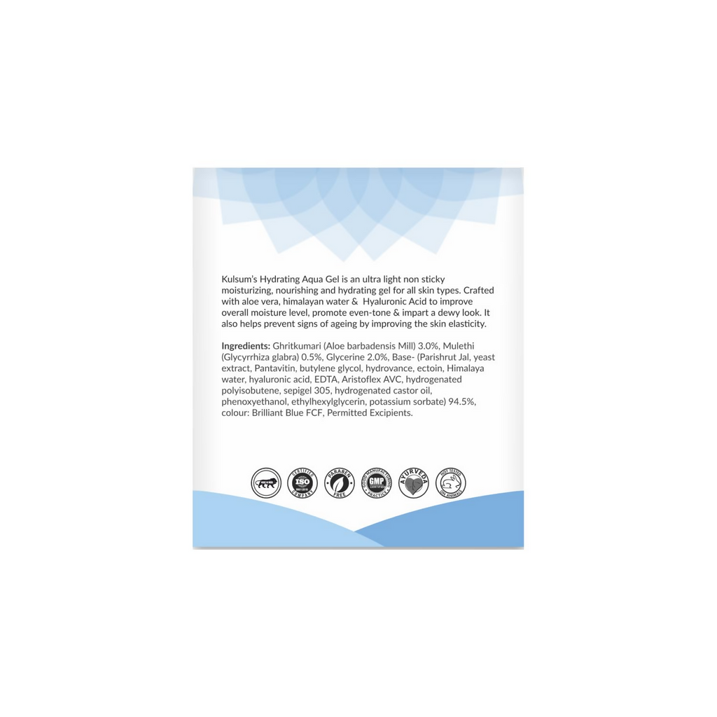 Kulsum's Kaya Kalp Hydrating Aqua Gel For Moisturizing And Soothing Skin | Grocsy