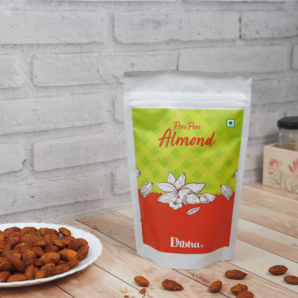 Dibha - Honest Snacking Peri Peri Almonds | Grocsy