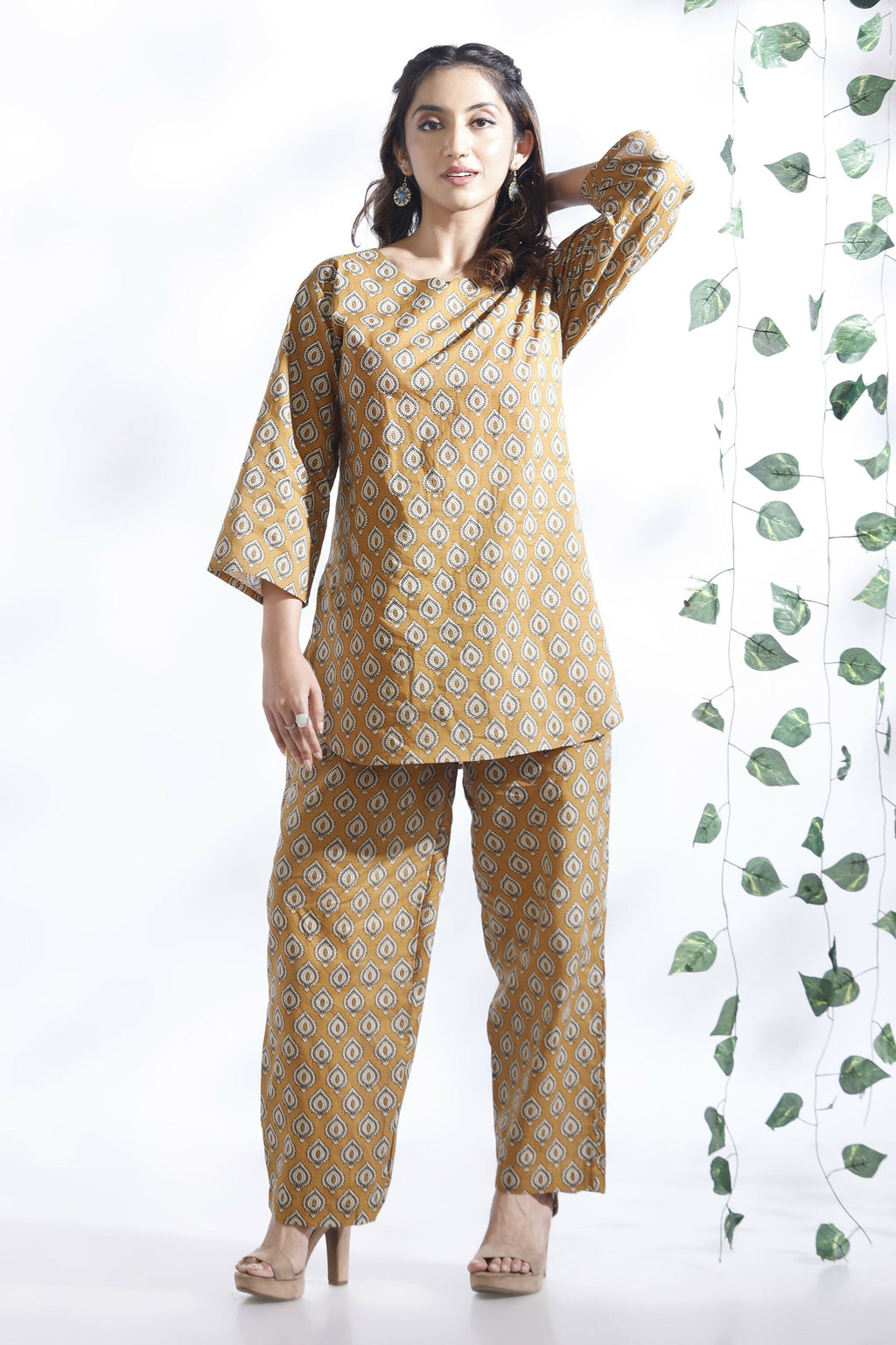 Breathables Yellow Butta Cotton Co-Ord Set | Grocsy