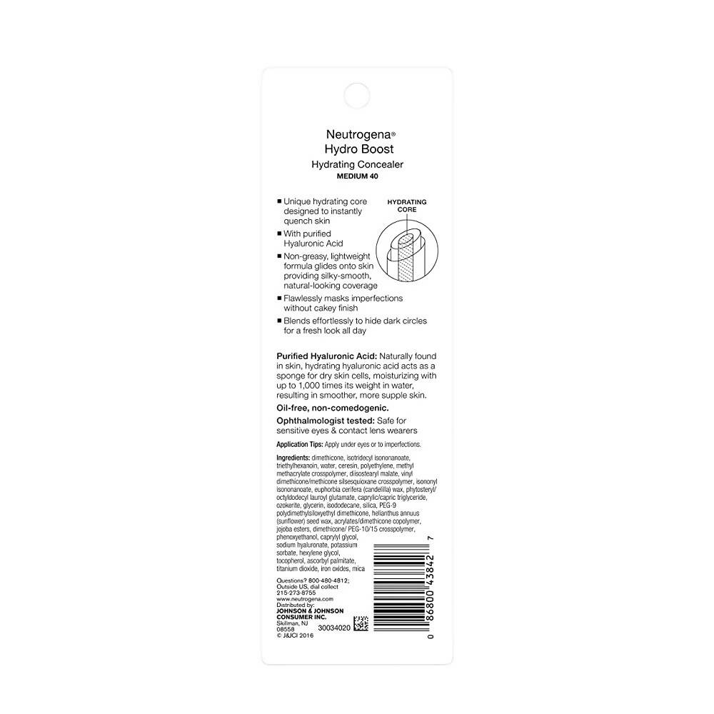 Neutrogena Hydro Boost Hydrating Concealer Medium 40 | Grocsy