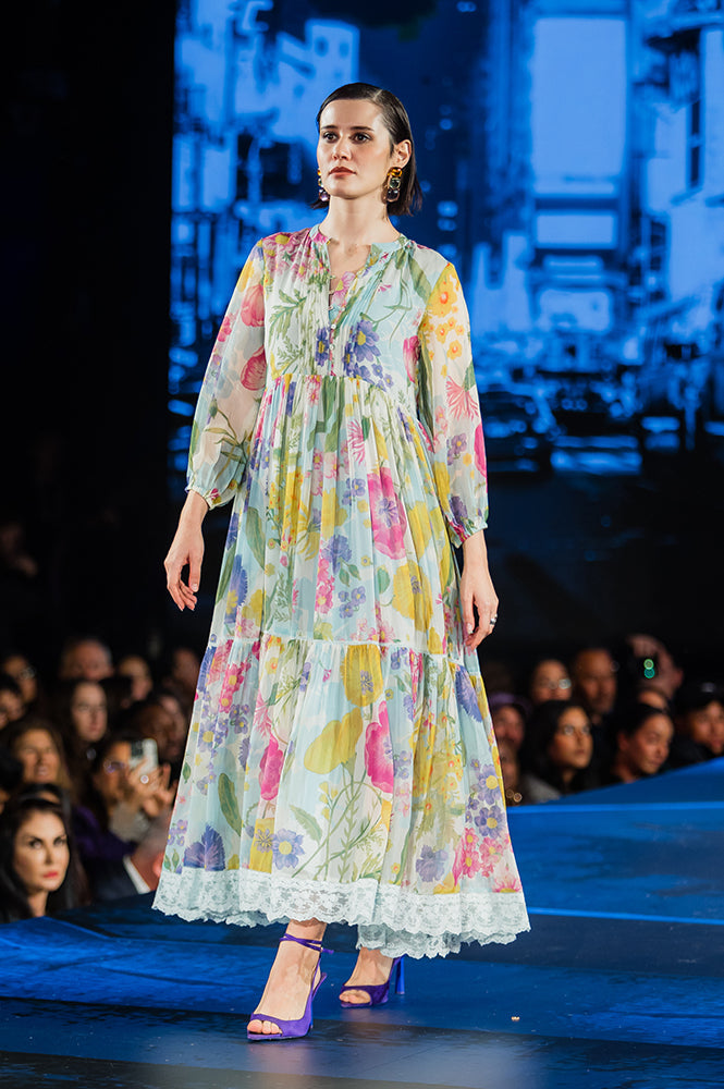 W for Woman Floral Printed Flared Dress | Grocsy