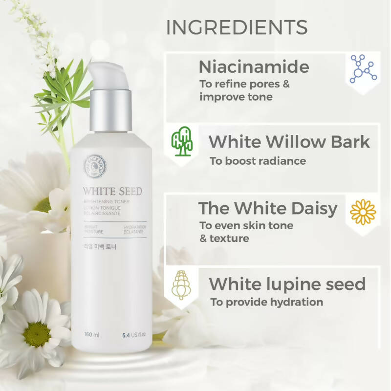 The Face Shop White Seed Brightening Toner - Korean Skincare | Grocsy
